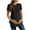 #369-Black, variant on Womens Maternity Shirts Crewneck Tops Tunic Pregnancy Clothes Side Ruched Short Sleeve Casual T Shirt