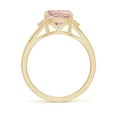 thumbnail image 2 of ANGARA Natural Split Shank Cushion 1.8 ct Morganite Solitaire Ring in 14K Yellow Gold for Women | Birthday, Anniversary, Jewelry Gift for Women | Natural Morganite Ring, 2 of 11
