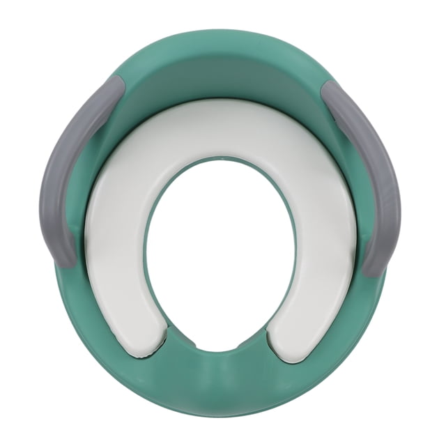 Asiento para ir al baño con protector, cojín de PVC para niños, asiento de entrenamiento para el inodoro, asiento para ir al baño con asa, diseño a prueba de futuro
