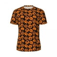 thumbnail image 4 of T Shirt For Men Spooky Halloween Pumpkin Print Trending Running T-Shirts Short Sleeve Quick-drying T, 4 of 7