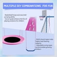 thumbnail image 4 of SENCHO GINSYTALIOR Swing Set With Climbing Ladder, Climbing Net, Trapeze bar, Hammock Swing, Belt Swing, Basketball hoop for Backyard, 4 of 8