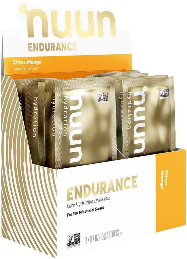 Nuun Endurance Hydration Drink Mix Citrus Mango Box of 12 Single Serving