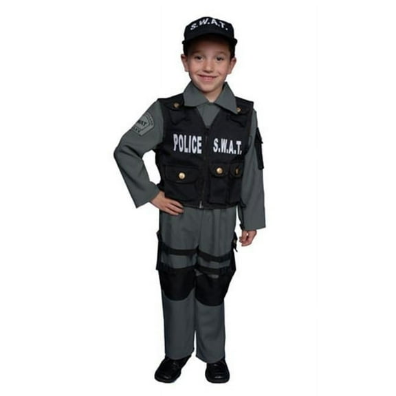 S.W.A.T Police Officer Costume - Size Medium 8-10