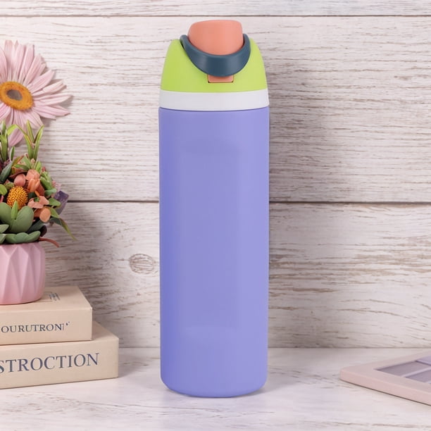 Taza aislada al vacío con pajita de 24/32 oz con asa de acero inoxidable 304 para mujeres y hombres