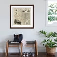 thumbnail image 3 of Art.com Map of Texas Art Print, Brown Frame Wall Art, 38" x 38", 3 of 5