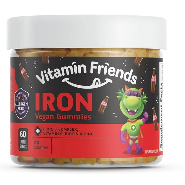 Iron Kids Vegan Gummies Cola Vitamin Friends 60 Gummy