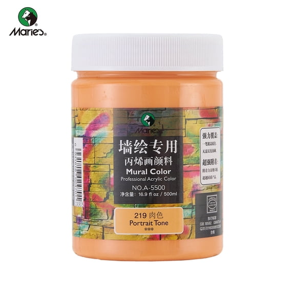 Acrylic Paint for Wall Art, 500ml(16.9Fl Oz), Rich Pigment, Waterproof Paint for Canvas/Wood/Clay, DIY Craft Supplies