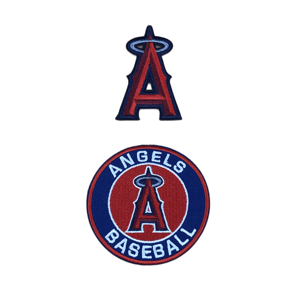 Anaheim Angels Baseball Embroidered Set Of 2 Patches 3”x3”