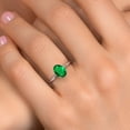 thumbnail image 4 of Gem Stone King PLAT-900 Platinum Green Nano Emerald Engagement Ring for Women | 0.75 Cttw | Oval 8X6MM | Gemstone May Birthstone | Size 6, 4 of 6