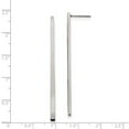thumbnail image 3 of Chisel Stainless Steel Polished Long Bar Post Dangle Earrings, 3 of 3