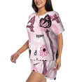 thumbnail image 2 of Bixox Women's Eiffel Tower and Butterflies Printed Pajama Set 2 Piece Lounge Set Top and Shorts Soft Pajamas, Shorts with Pockets, 2 of 7