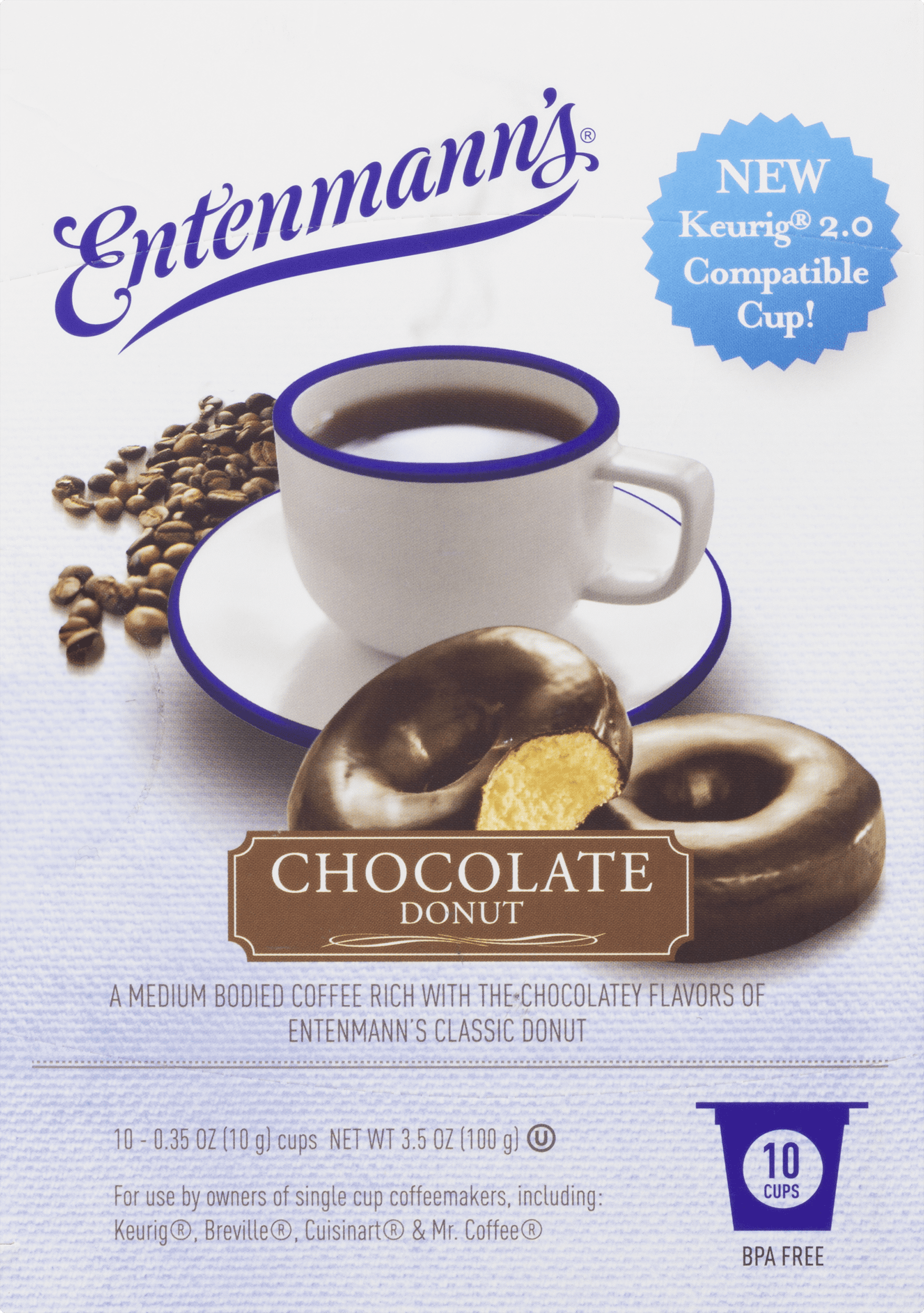 Entenmann's Chocolate Donut Single Serve 10 Count
