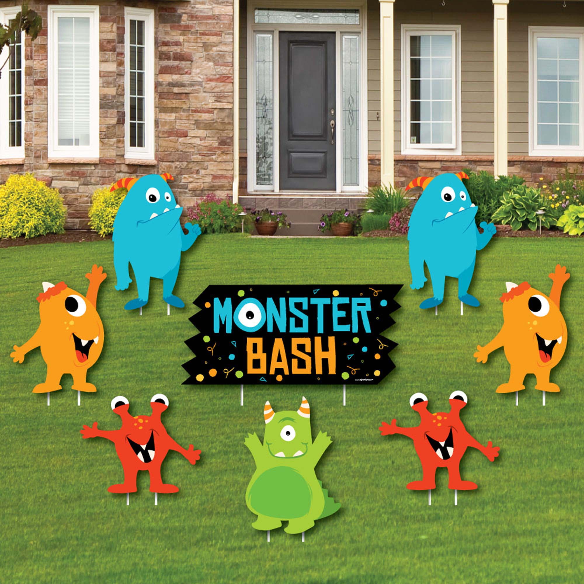Big Dot Of Happiness Monster Bash Yard Sign Outdoor Lawn Decorations Little Monster Birthday Party Or Baby Shower Yard Signs Set Of 8 Walmart Com