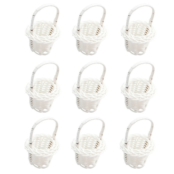 20 Pcs Small Wicker Basket Artificial Mini Flower