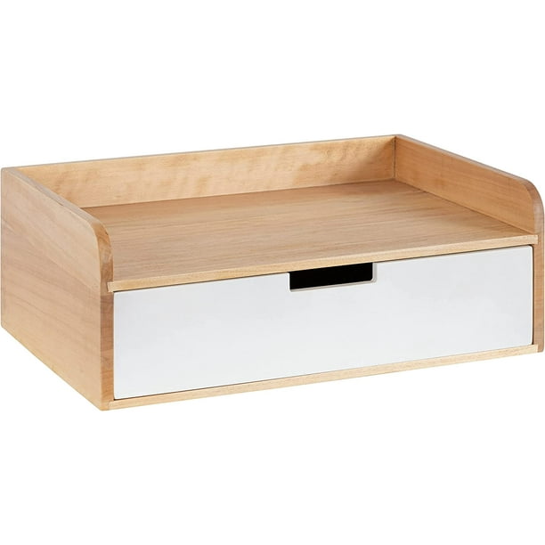 General Kitt Modern Floating Wall Shelf Side Table with Drawer 18" x 12