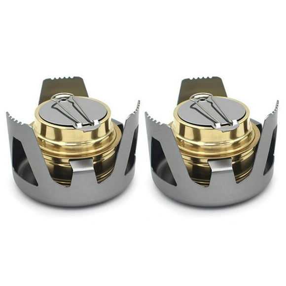 2x Portable Mini Spirit Burner Alcohol Stove For Outdoor Hiking Camping
