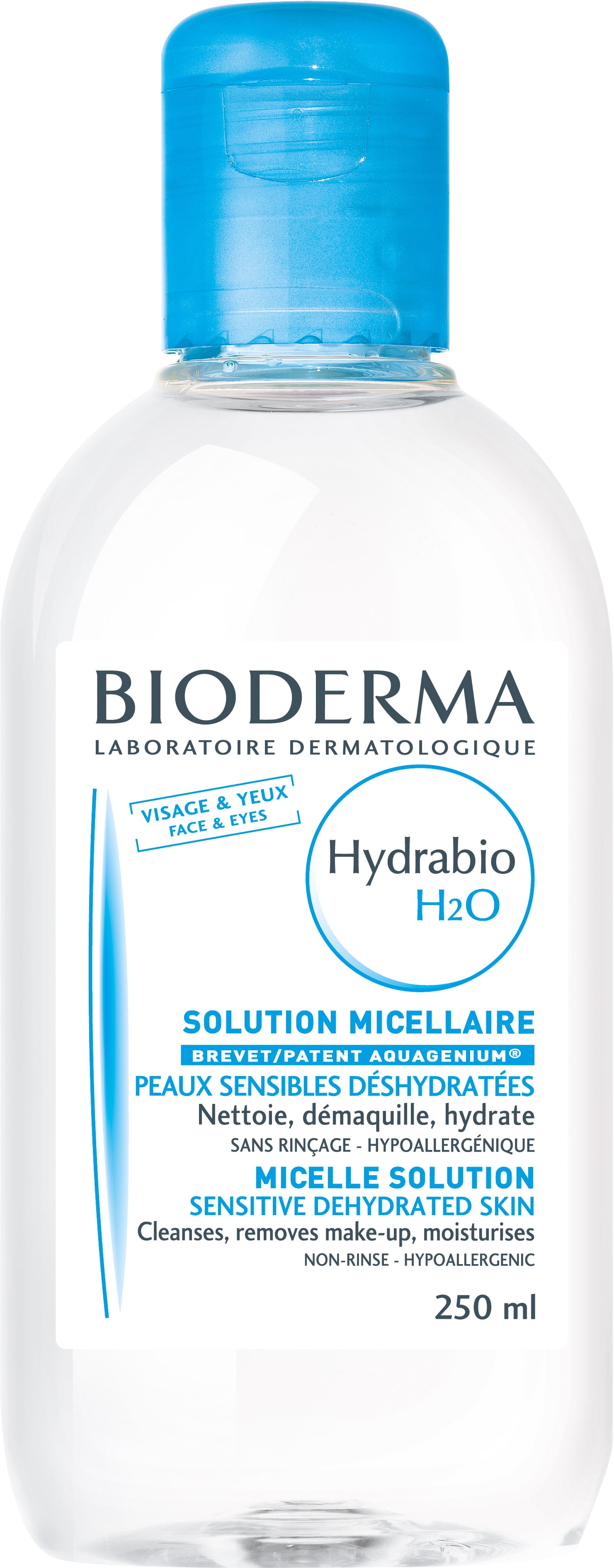 Bioderma Hydrabio H2O Hydrating Micellar Cleansing Water and Makeup Removing Solution for Dehydrated Sensitive Skin - Face and 8.33 fl.oz. - Walmart.com