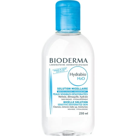 Bioderma Hydrabio H2O Micellar Cleansing Water and Makeup Remover Solution for Dehydrated or Sensitive Skin - 8.33 fl. (Best Hypoallergenic Makeup Extremely Sensitive Skin)
