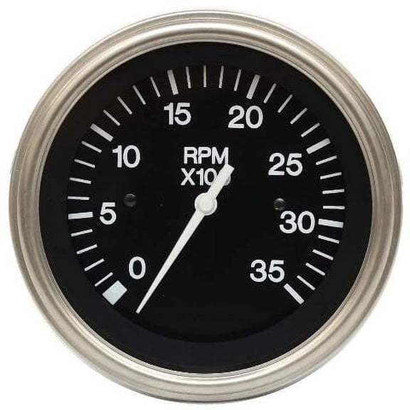VeeThree Boat Tachometer Gauge 82303P | Heavy Duty Series 3 3/8 Inch Diesel