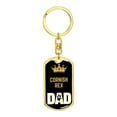 thumbnail image 4 of Cat Key Ring Cornish Rex Cat Dad King Keychain Stainless Steel or 18k Gold, 4 of 8