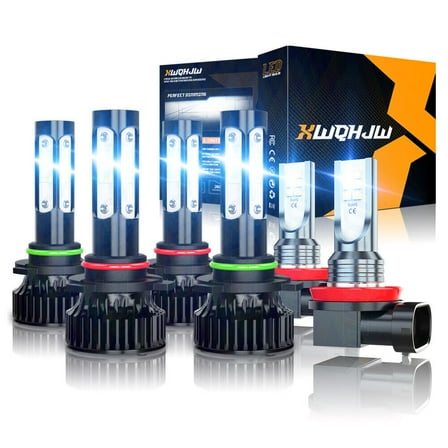 9005 9006 H11 For Toyota Corolla 2009-2013 6pcs LED Headlight Fog Light Bulbs Combo Kit A  