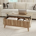 thumbnail image 4 of Gymax 43.5'' Fluted Lift Top Coffee Table w/Lift Tabletop Hidden Compartments for Home, 4 of 10