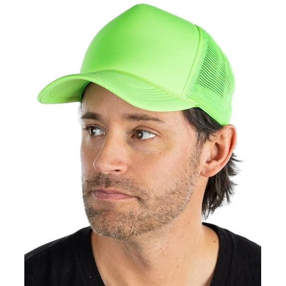 Foam Snapback Trucker Hat - Neon Lime