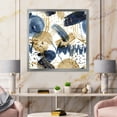thumbnail image 3 of Designart 'Dark Blue & Golden Textures With Abstract Pattern' Modern Framed Art Print, 3 of 4