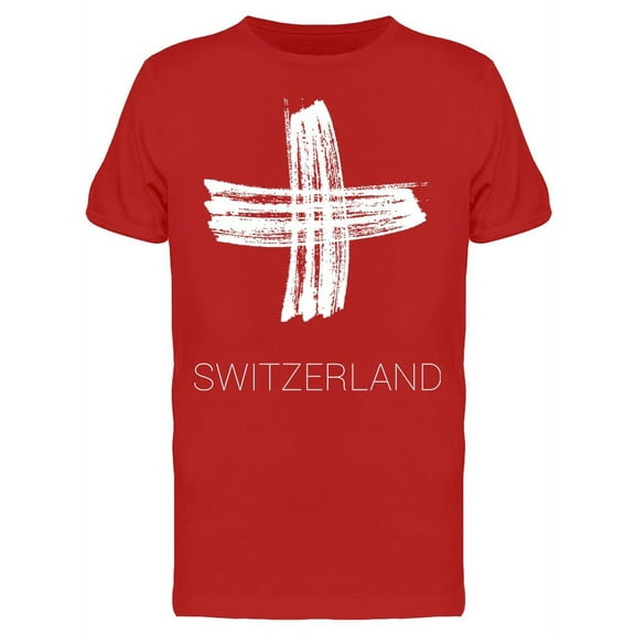"switzerland" Flag  T-Shirt Men -Image by Shutterstock, Male 3X-Large