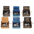 thumbnail image 4 of Caja de música con manivela de madera tallada antigua de 3 uds. (E), 4 of 6