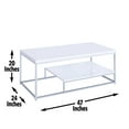 thumbnail image 3 of Steve Silver Lucia Metal Coffee Table, White and Chrome Metal, 3 of 4