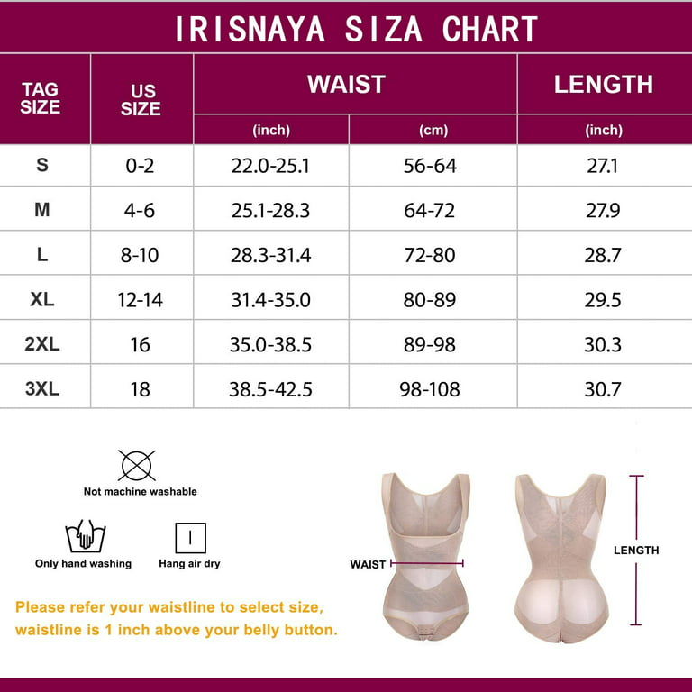 Irisnaya Shapewear Bodysuit for Women Waist Trainer Tummy Control Slimming Body  Shaper Butt Lifter Sexy Bodysuits Open Bust Panty Girdle(Beige Small) 