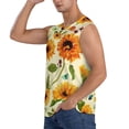 thumbnail image 3 of Lsque Sunflowers And Butterflies Print Men's Cotton Blend Sleeveless Muscle Shirts (S-3XL)- Moisture Wicking, Odor Protection, UPF 30+,X-Large, 3 of 8