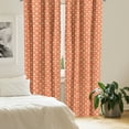 thumbnail image 3 of Ambesonne Geometric Window Curtains, Japanese Flowers, Each 28" W x 63" L, Vermilion Cream, 3 of 5