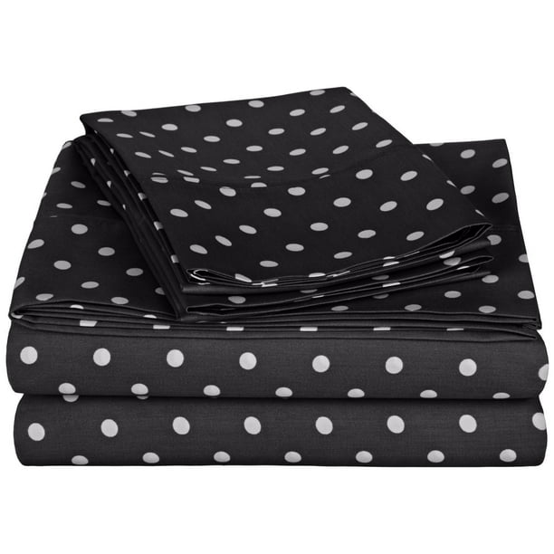 Decorative Polka Dot Sheet Set Black / Twin XL - Walmart.com - Walmart.com