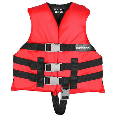 Airhead Open Sided Child Nylon Life Vest Red