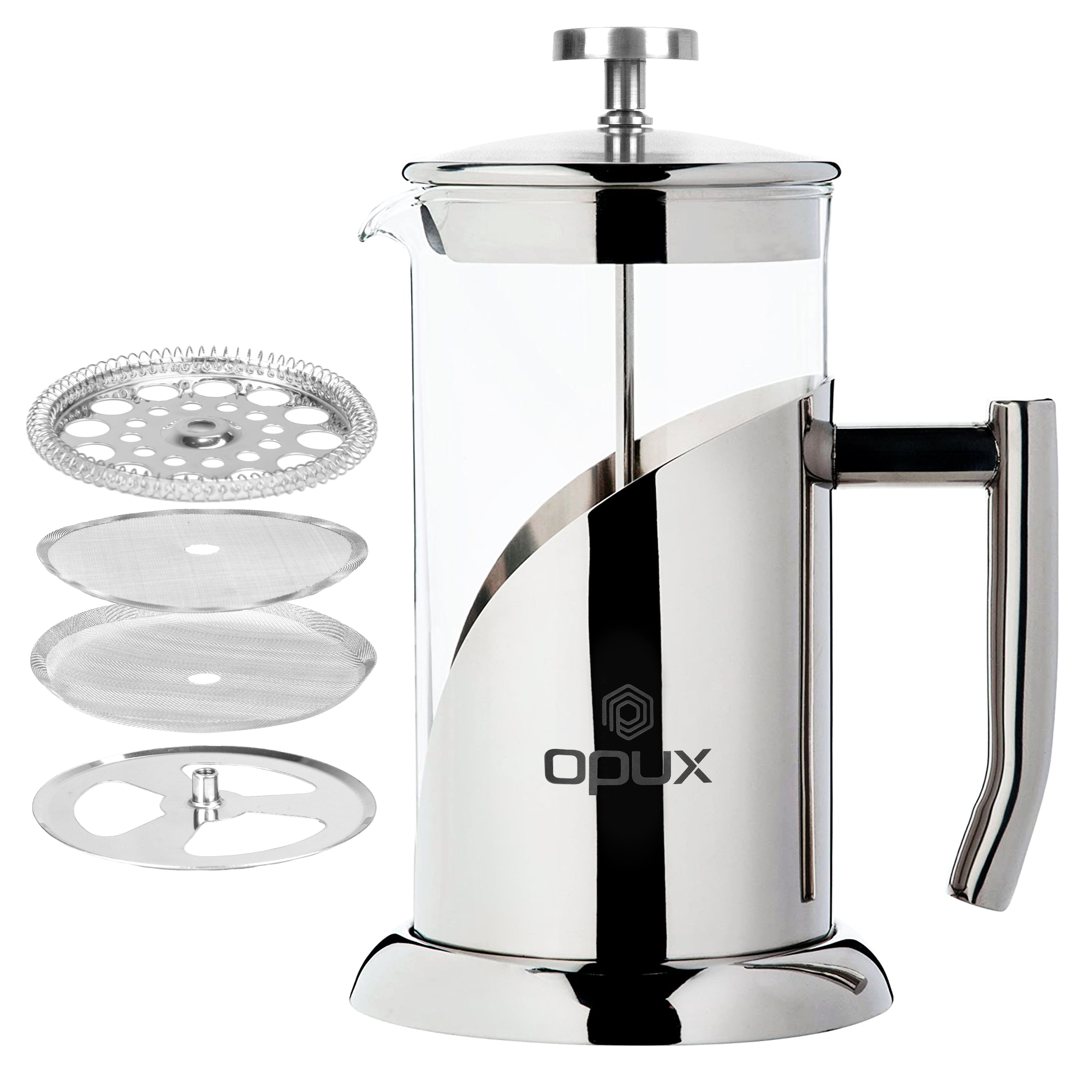 OPUX Insulated French Press Coffee Maker Stainless Steel 4 Cup Coffee