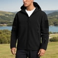 thumbnail image 1 of MHFRRA Chaqueta con Capucha para Exteriores, Cálida, Resistente Al Viento, Suave, Térmica, con Capucha para Clima Frío Negro, 1 of 4