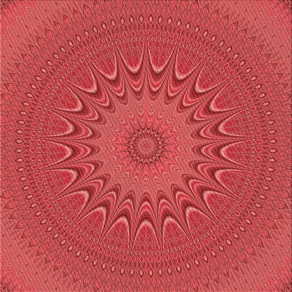 Ahgly Company Machine Washable Indoor Square Transitional Red Area Rugs, 7' Square