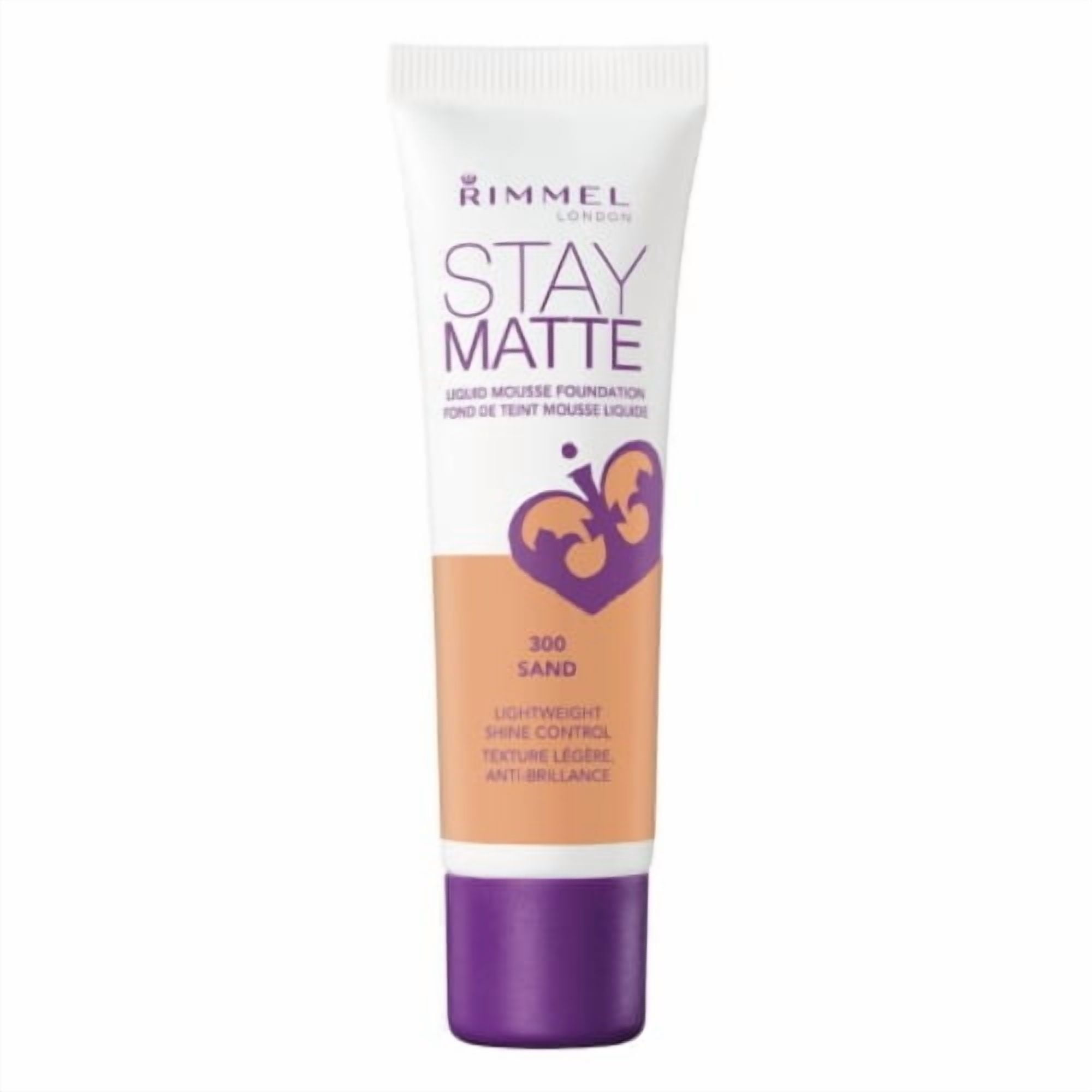 Rimmel Stay Matte Foundation, lightweight, silky formula, light liquid mousse and anti-pollution complex, 24H wear