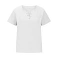 thumbnail image 3 of ZKCCNUK Womens Tops Summer Tops Cap Sleeve Cotton T Shirts V Neck Tank Top Casual Basics Tee, 3 of 5