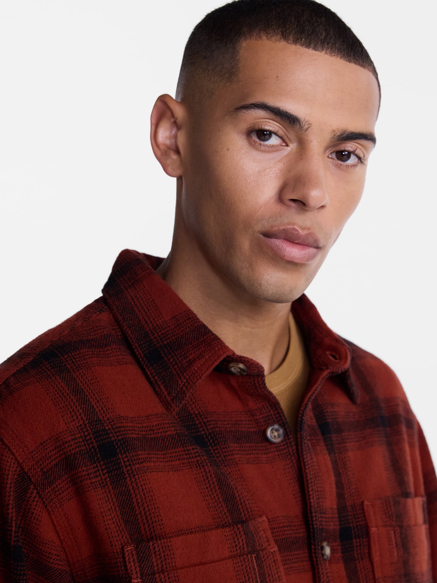 Brahma Men's Work Flannel Shirt with Long Sleeves, Sizes S-3XL