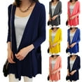 thumbnail image 4 of HBFAGFB Womens Cardigan Comfortable Long Sleeves Thin Spring Summer Jacket with Pockets Pink Size One Size, 4 of 5