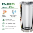 thumbnail image 3 of Vaso Oasisdream de acero inoxidable de 600 ml con estampado de letras, 3 of 6