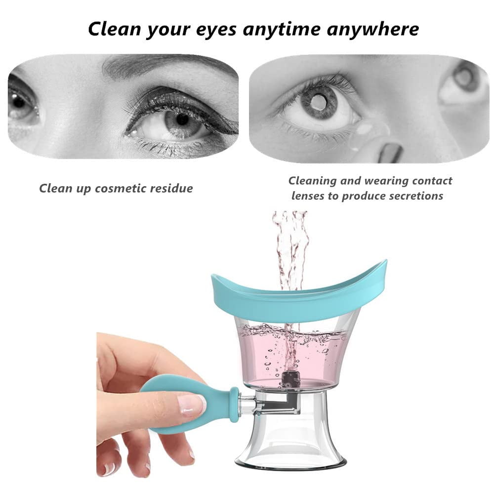 Eye Wash Cup,Eye Wash Cleaner Kit Silicon Manual Air Pressure Eye