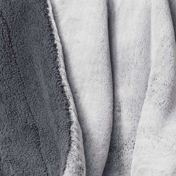 Better Homes Gardens Faux Fur and Sherpa Throw Blanket Gray Standard Throw Walmart
