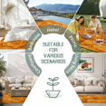 thumbnail image 6 of Orange Geometric Outdoor Rug for Patio/Deck/Porch, Non-Slip Large Area Rug 4 x 6 Ft, Modern Luxury Aesthetic Abstract Motifs Indoor Outdoor Rugs Washable Area Rugs, Camping Rug Carpet Runner, 6 of 8