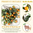 thumbnail image 3 of 10 Pcs Artificial Tangerine Branches 25 Inch Realistic Faux Oranges Fruit with Green Leaves Simulation Orange Branch Decorative Kumquat Tangerine Branch for Vase Home Party Decoration, 3 of 6
