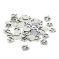 thumbnail image 1 of 50Pcs Foot Printed Heart Charms Beads Bulk for DIY Craft Pendants Bracelet Necklace Earring Keychain Jewelry Making Finding Accessories, 1 of 10