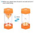 thumbnail image 4 of Uxcell 15 Min Sand Timer,Hexagon with Plastic Cover,Count Down Sand Clock Glass Orange, 4 of 5